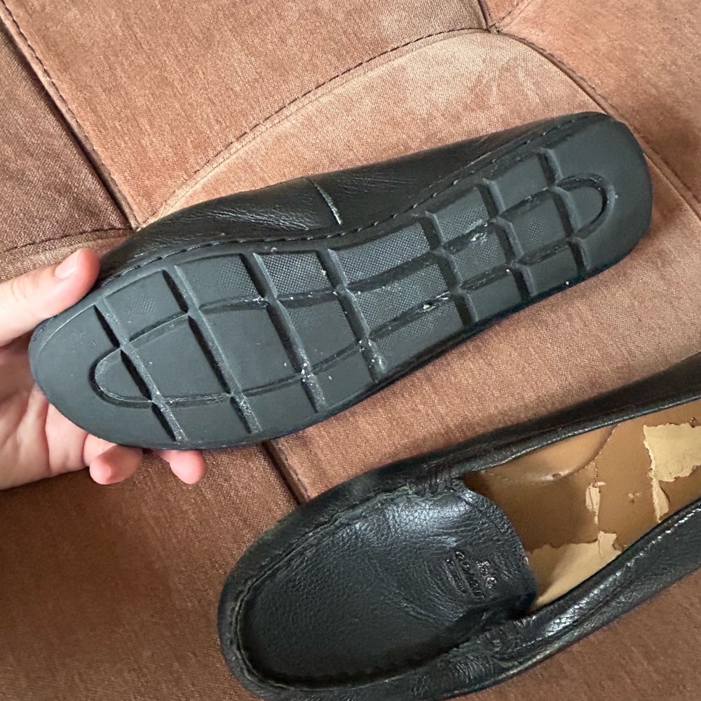 Coach Black Leather Loafers NEED WORK - Picture 4 of 8